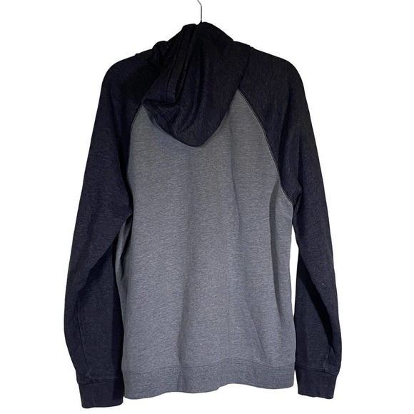 Tek Gear Hoodie mens xLarge Grey Long Sleeve Raglan Style Drawstring Full Zip - Picture 2 of 3